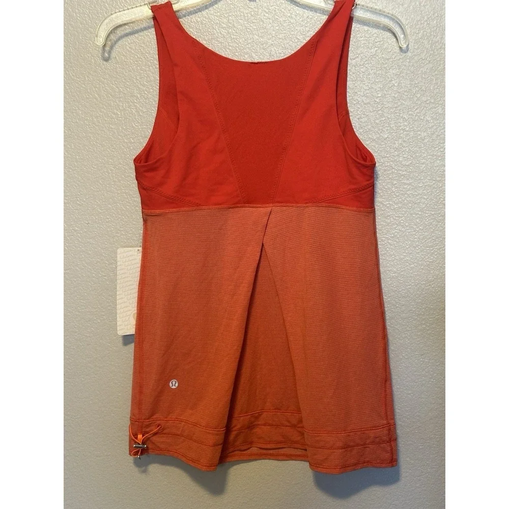LULULEMON Run Ta Ta Topper Tank Top in Love Red Orange Sz 8‎ NWT LW1C50S